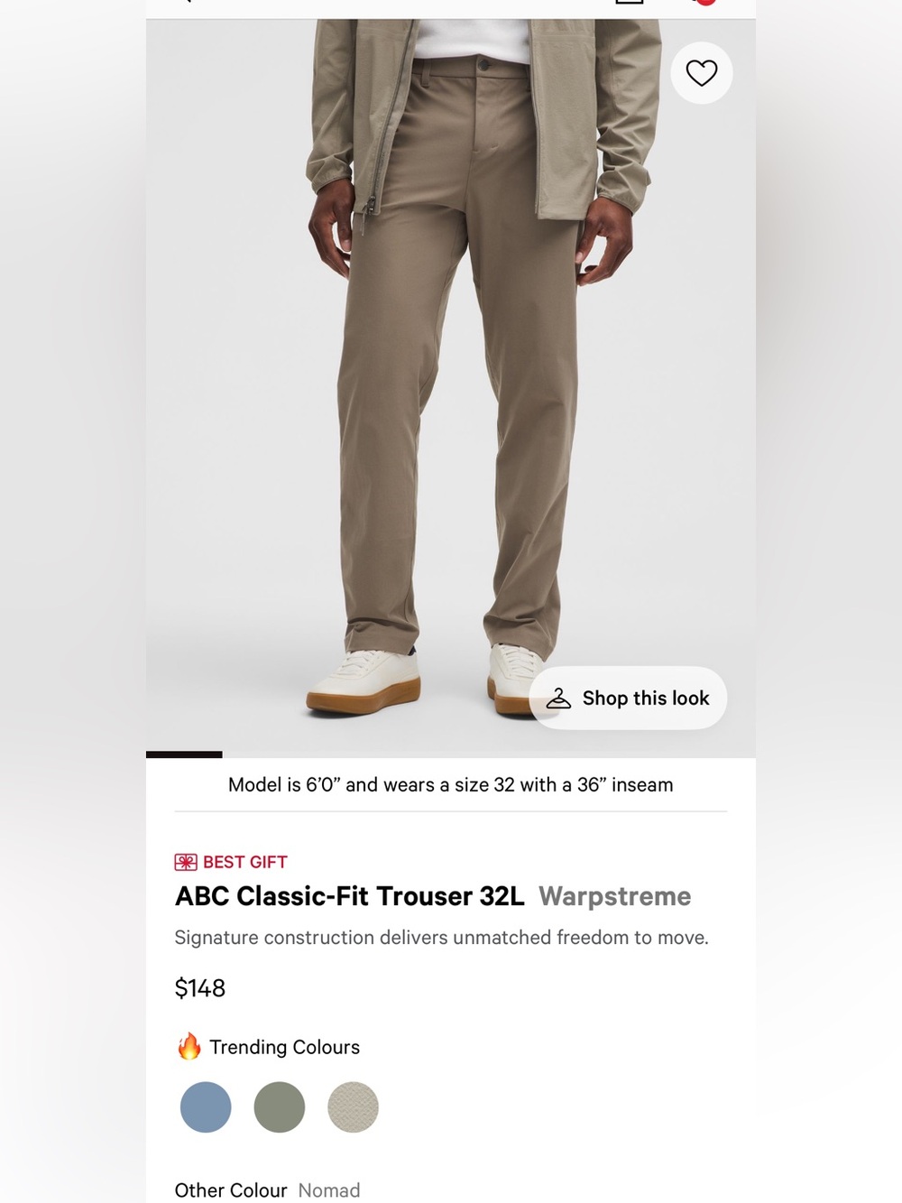 Men’s Lululemon Commission Classic Fit Pants- hemmed to 32”x31” from 34”x32”